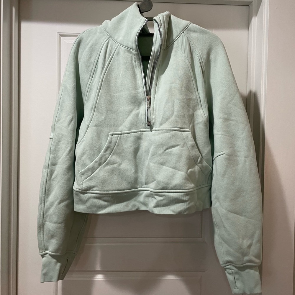 Light Blue/Teal Lululemon Scuba Half Zip